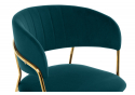 Стул на металлокаркасе Kamelia зеленый / золото