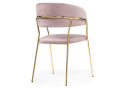 Стул на металлокаркасе Kamelia pink / gold