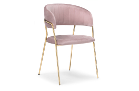 Стул на металлокаркасе Kamelia pink / gold