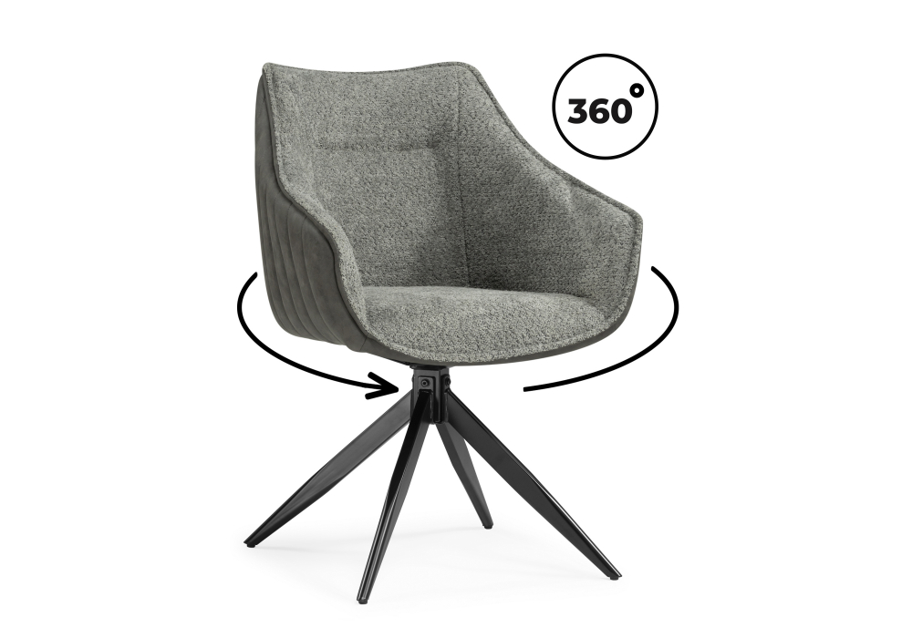 Стул на металлокаркасе Kansas gray / graphite gray / black