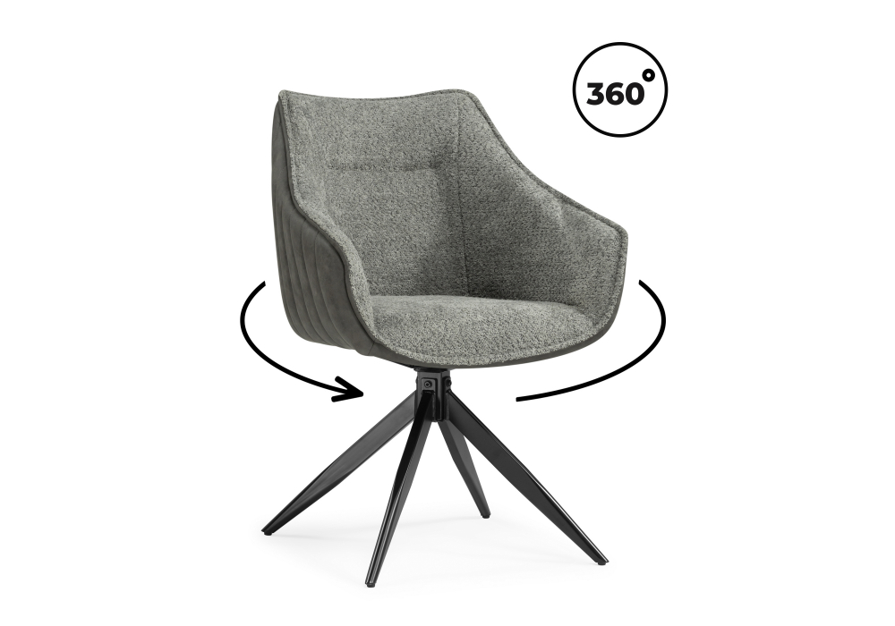 Стул на металлокаркасе Kansas gray / graphite gray / black