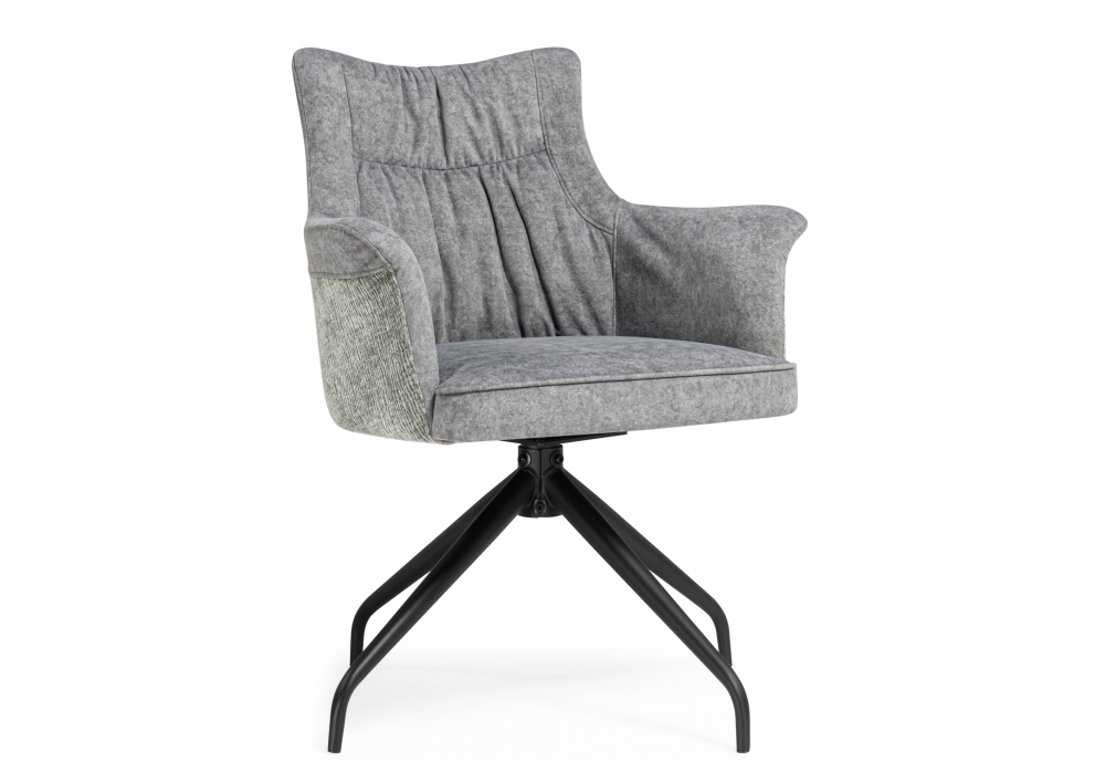 Стул на металлокаркасе Kaser 360 крутящийся grey / black