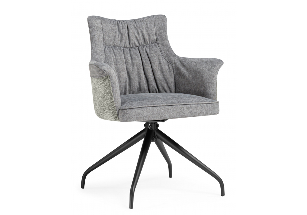 Стул на металлокаркасе Kaser 360 крутящийся grey / black