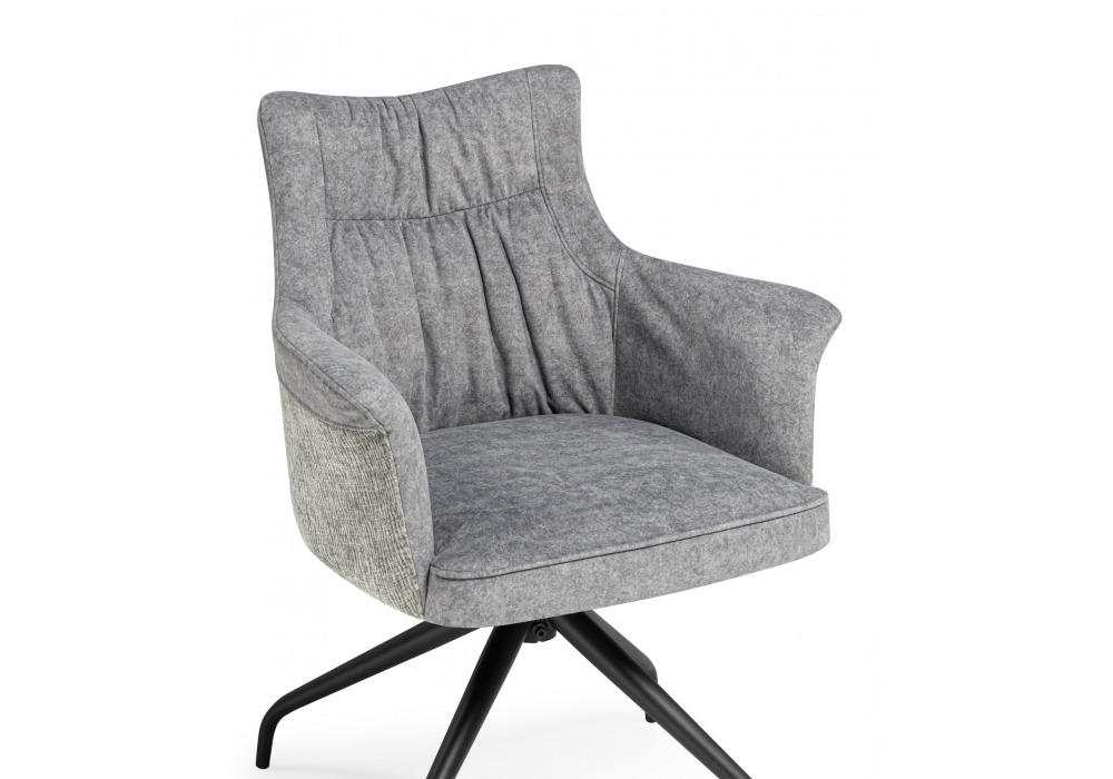 Стул на металлокаркасе Kaser 360 крутящийся grey / black