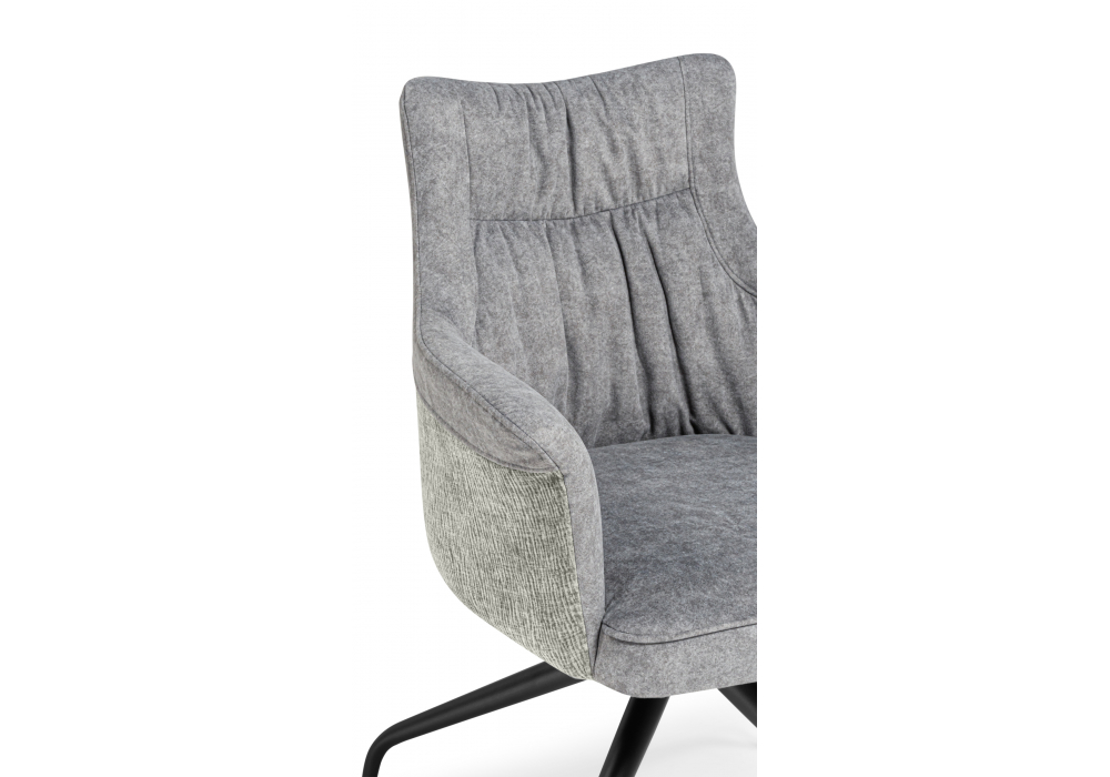 Стул на металлокаркасе Kaser 360 крутящийся grey / black