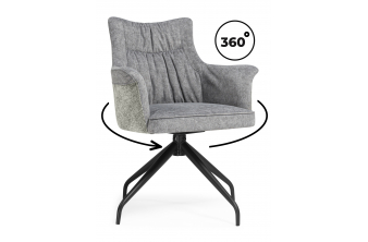 Стул на металлокаркасе Kaser 360 крутящийся grey / black