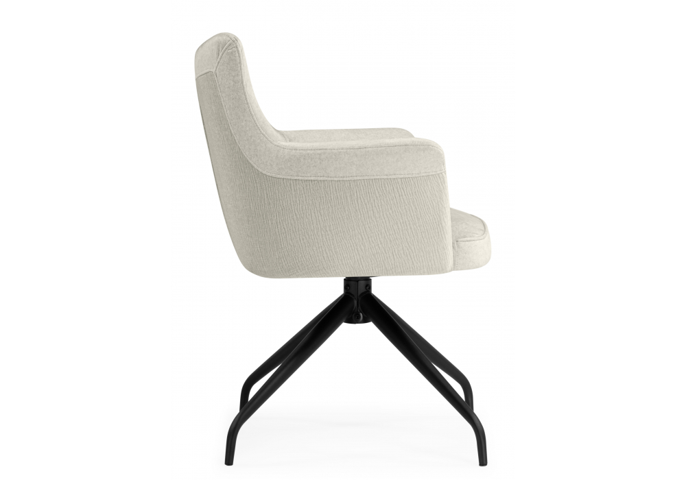 Стул на металлокаркасе Kaser 360 крутящийся ivory / black