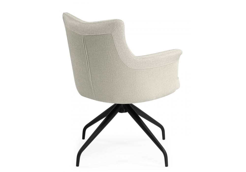 Стул на металлокаркасе Kaser 360 крутящийся ivory / black