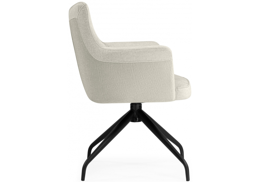 Стул на металлокаркасе Kaser 360 крутящийся ivory / black