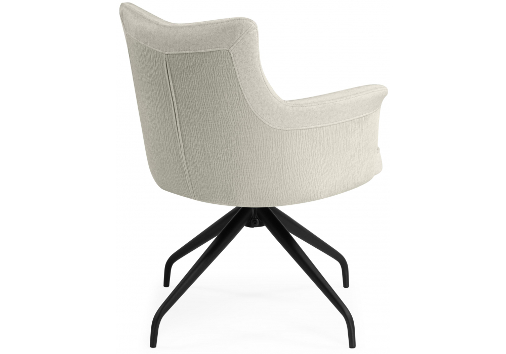 Стул на металлокаркасе Kaser 360 крутящийся ivory / black