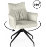 Стул на металлокаркасе Kaser 360 крутящийся ivory / black