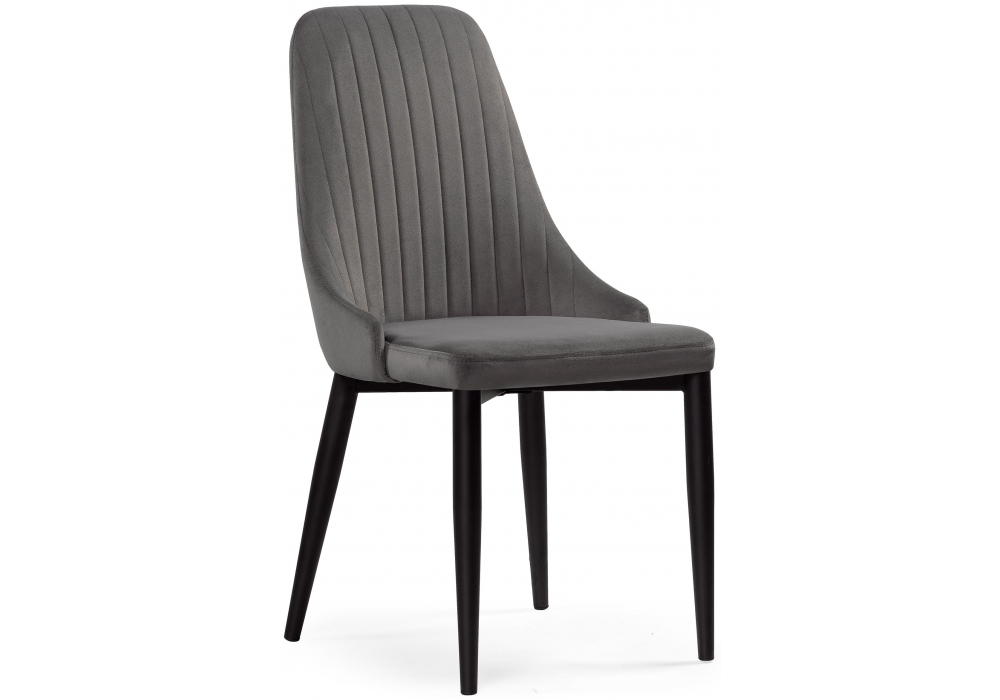 Стул на металлокаркасе Kora dark gray / black