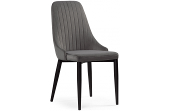 Стул на металлокаркасе Kora dark gray / black