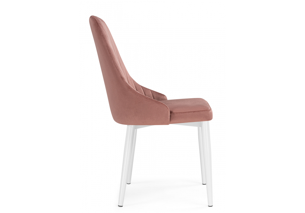 Стул на металлокаркасе Kora dark pink / white