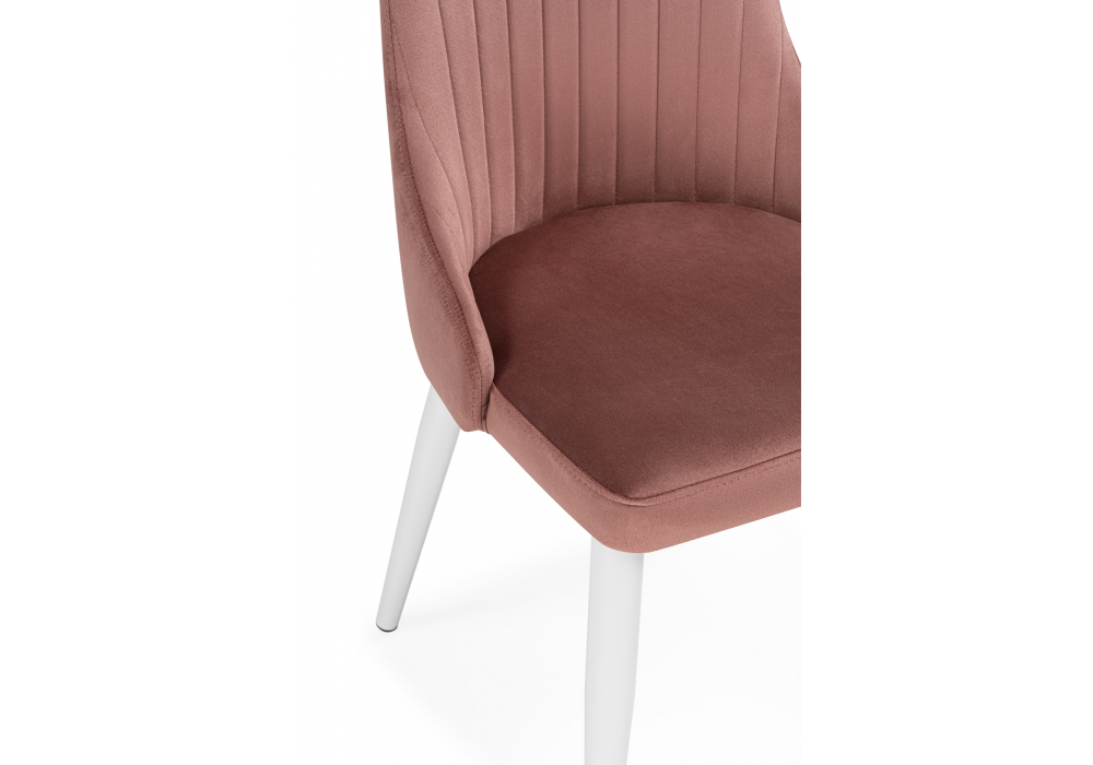 Стул на металлокаркасе Kora dark pink / white