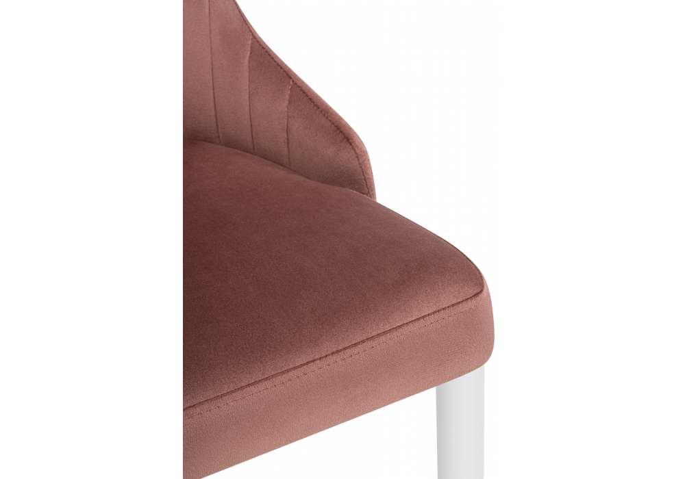 Стул на металлокаркасе Kora dark pink / white