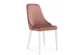Стул на металлокаркасе Kora dark pink / white