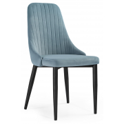 Стул на металлокаркасе Kora light blue / black