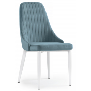 Стул на металлокаркасе Kora light blue / white