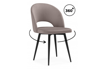 Стул на металлокаркасе Курбис 360 латте (zd 290) / черный