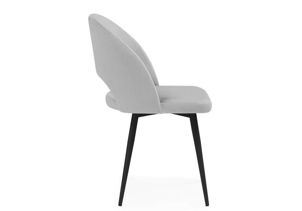 Стул на металлокаркасе Курбис светло-серый (zd 960) / черный