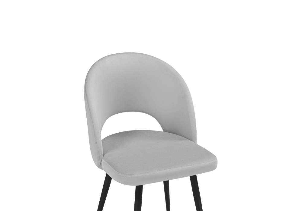 Стул на металлокаркасе Курбис светло-серый (zd 960) / черный