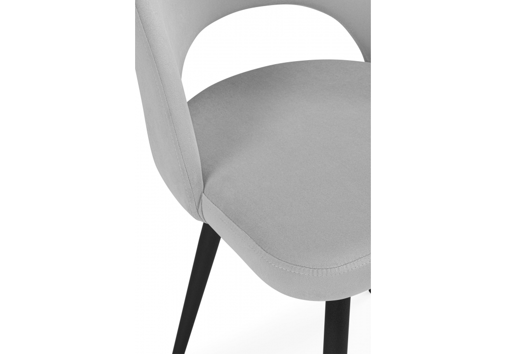 Стул на металлокаркасе Курбис светло-серый (zd 960) / черный