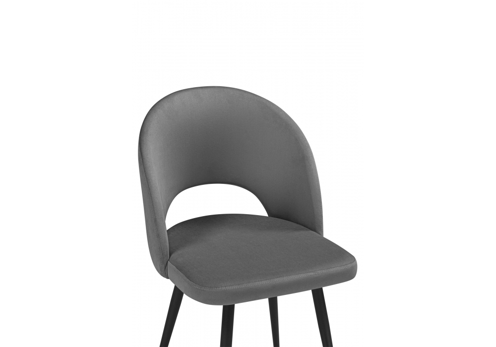 Стул на металлокаркасе Курбис темно-серый (zd 995) / черный