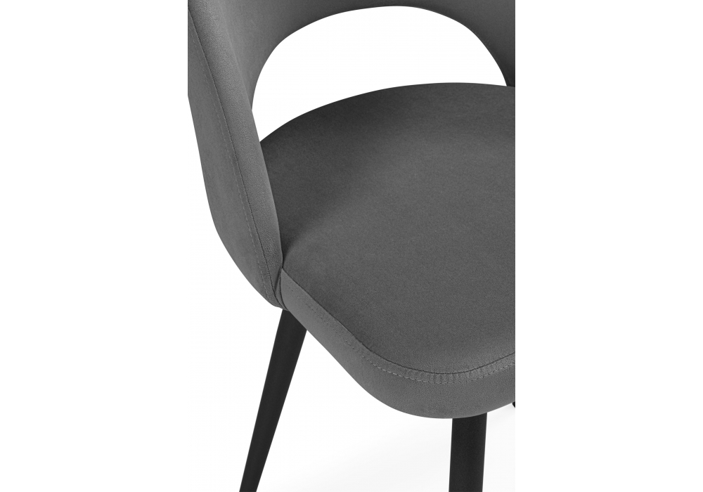 Стул на металлокаркасе Курбис темно-серый (zd 995) / черный