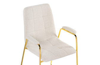 Стул на металлокаркасе Kalipso white / gold