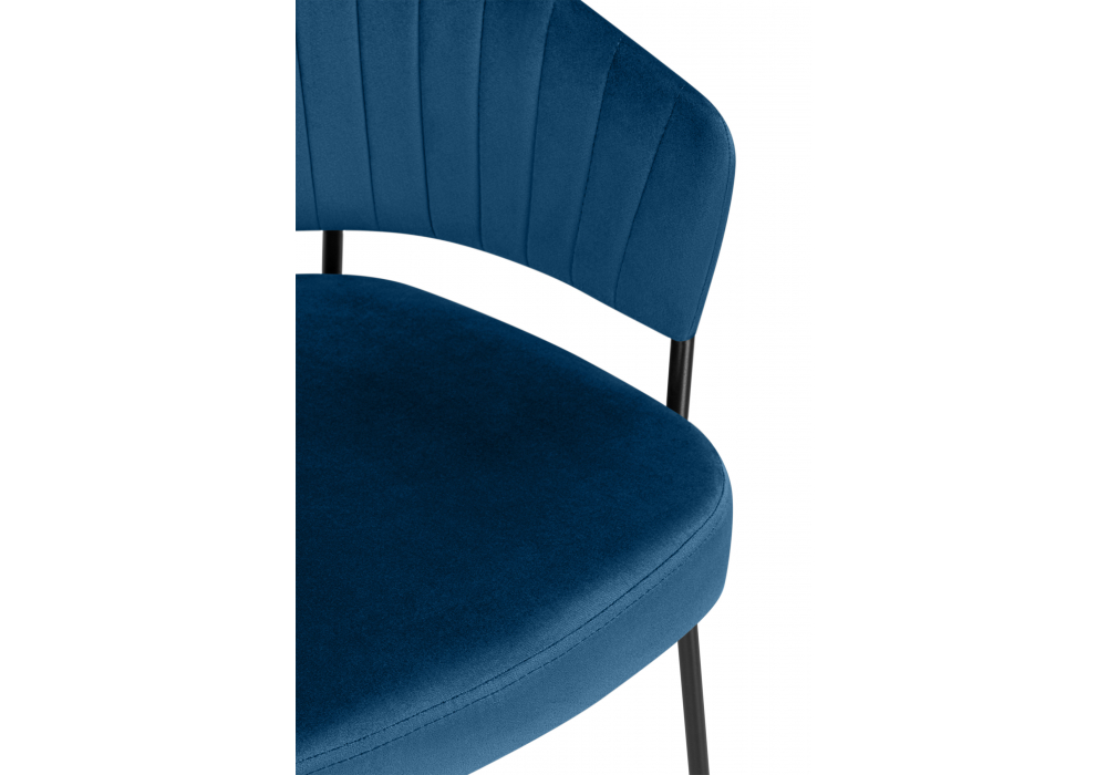 Стул на металлокаркасе Лео синий (H-58) / черный