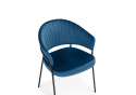 Стул на металлокаркасе Лео синий (H-58) / черный