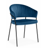 Стул на металлокаркасе Лео синий (H-58) / черный