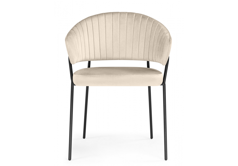 Стул на металлокаркасе Лео светло-бежевый (H-05) / черный