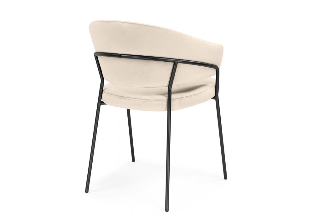 Стул на металлокаркасе Лео светло-бежевый (H-05) / черный