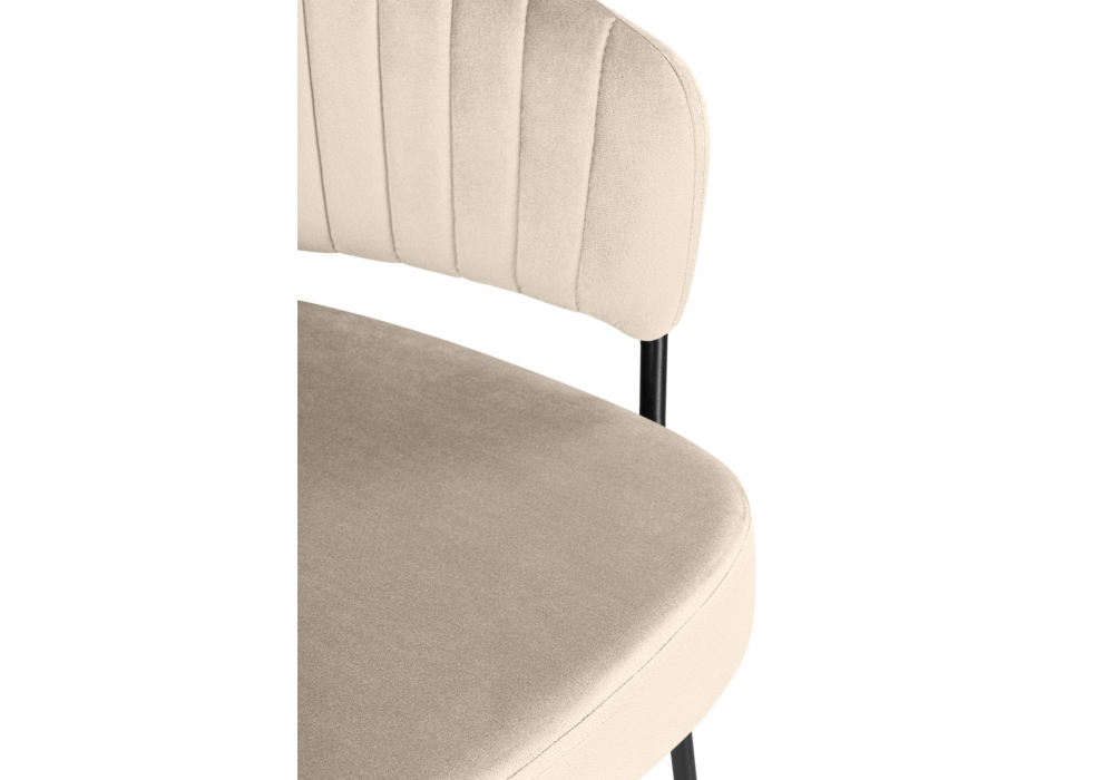 Стул на металлокаркасе Лео светло-бежевый (H-05) / черный