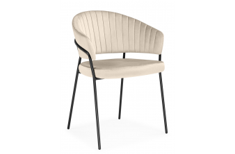 Стул на металлокаркасе Лео светло-бежевый (H-05) / черный