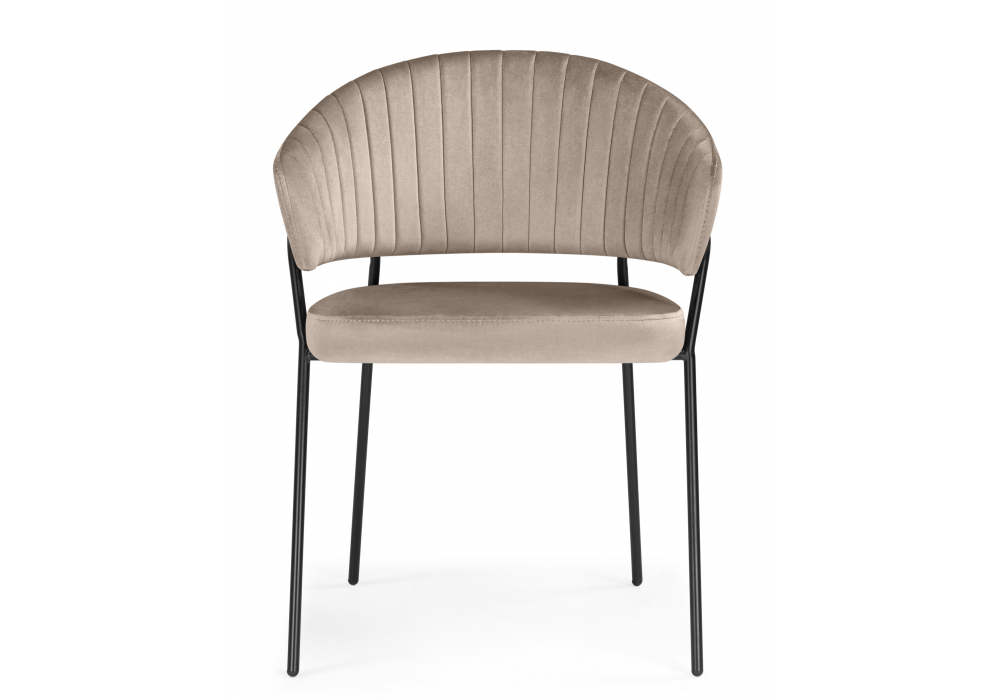 Стул на металлокаркасе Лео светло-коричневый (H-61) / черный