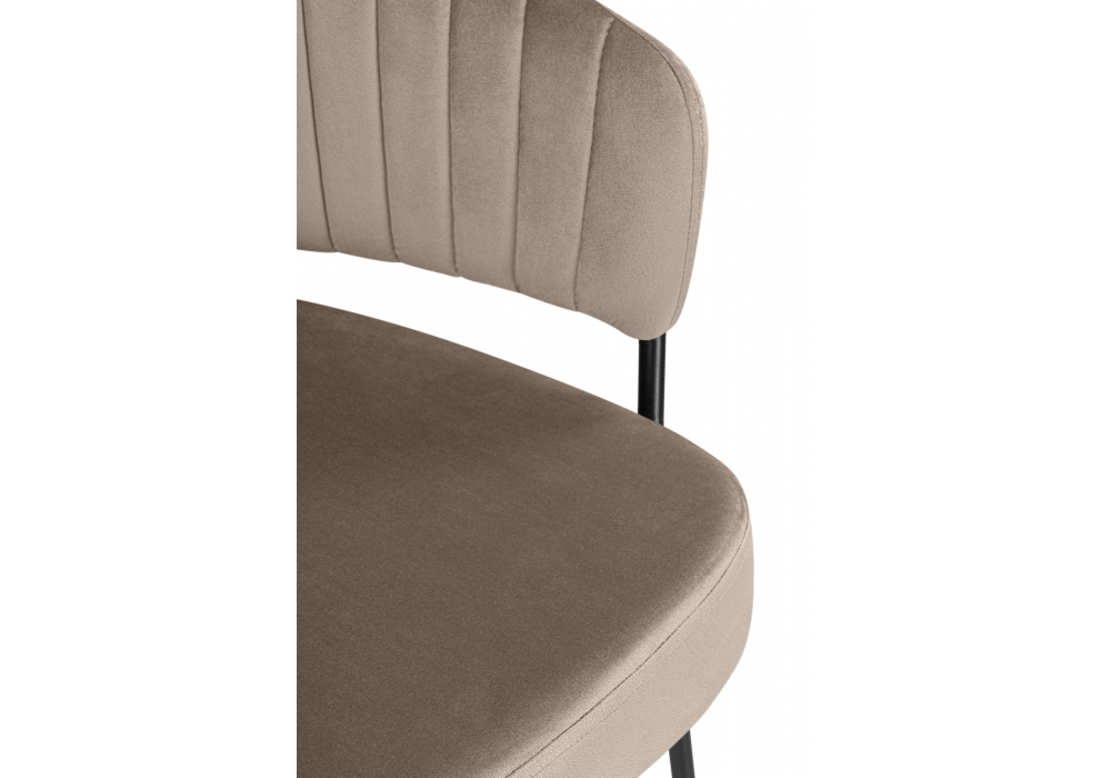 Стул на металлокаркасе Лео светло-коричневый (H-61) / черный