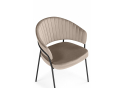 Стул на металлокаркасе Лео светло-коричневый (H-61) / черный