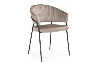 Стул на металлокаркасе Лео светло-коричневый (H-61) / черный
