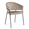 Стул на металлокаркасе Лео светло-коричневый (H-61) / черный