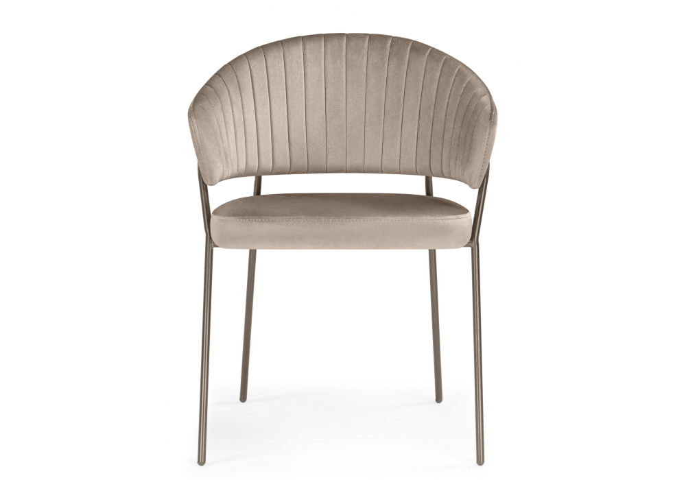 Стул на металлокаркасе Лео светло-коричневый (H-61) / коричневый