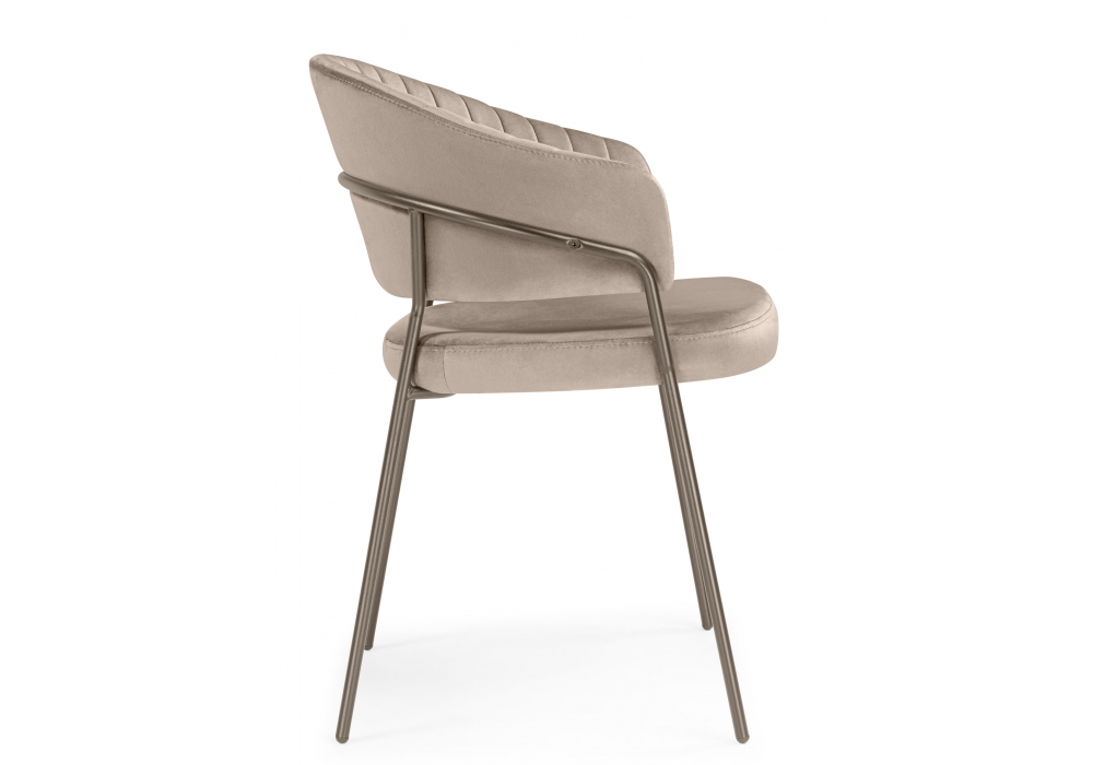 Стул на металлокаркасе Лео светло-коричневый (H-61) / коричневый