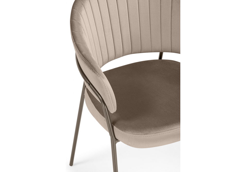 Стул на металлокаркасе Лео светло-коричневый (H-61) / коричневый