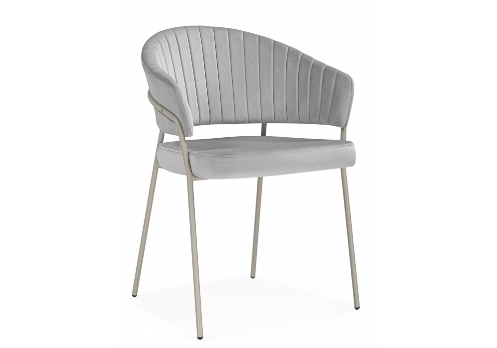 Стул на металлокаркасе Лео светло-серый (H-09) / серый