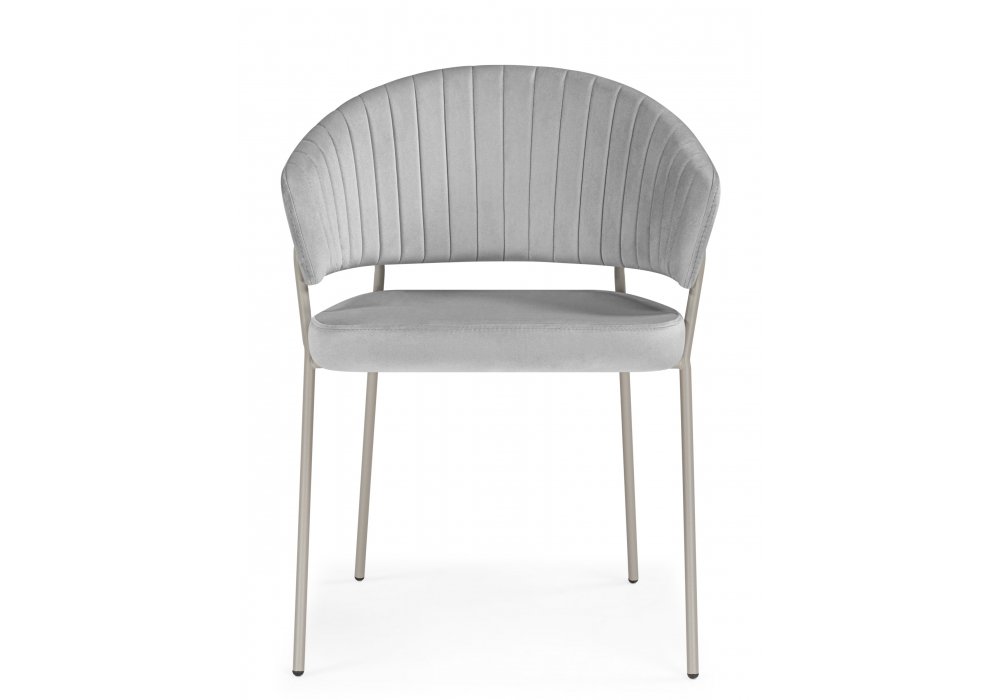 Стул на металлокаркасе Лео светло-серый (H-09) / серый