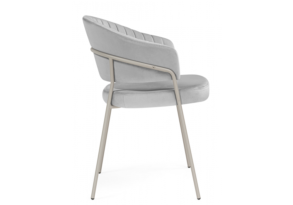 Стул на металлокаркасе Лео светло-серый (H-09) / серый