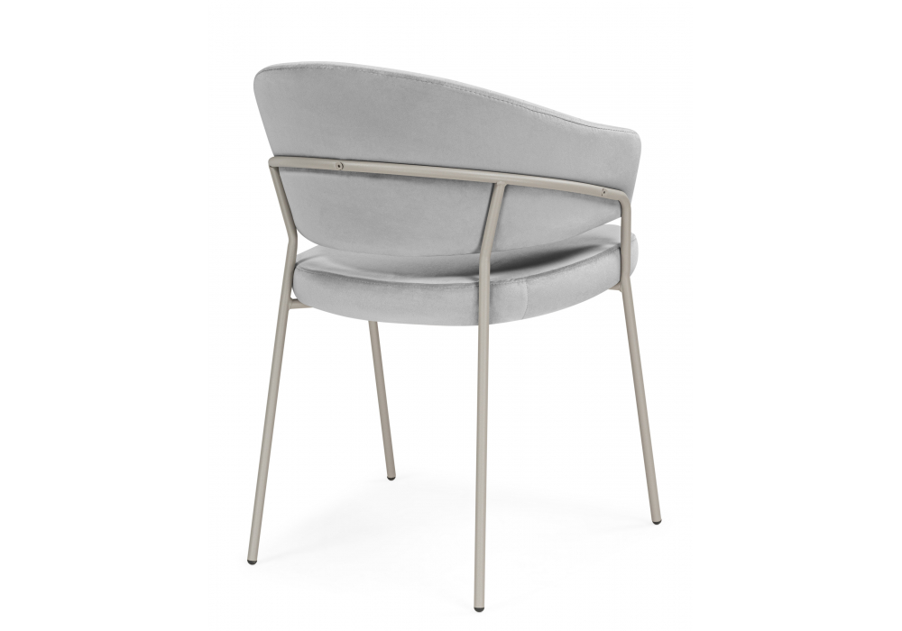 Стул на металлокаркасе Лео светло-серый (H-09) / серый