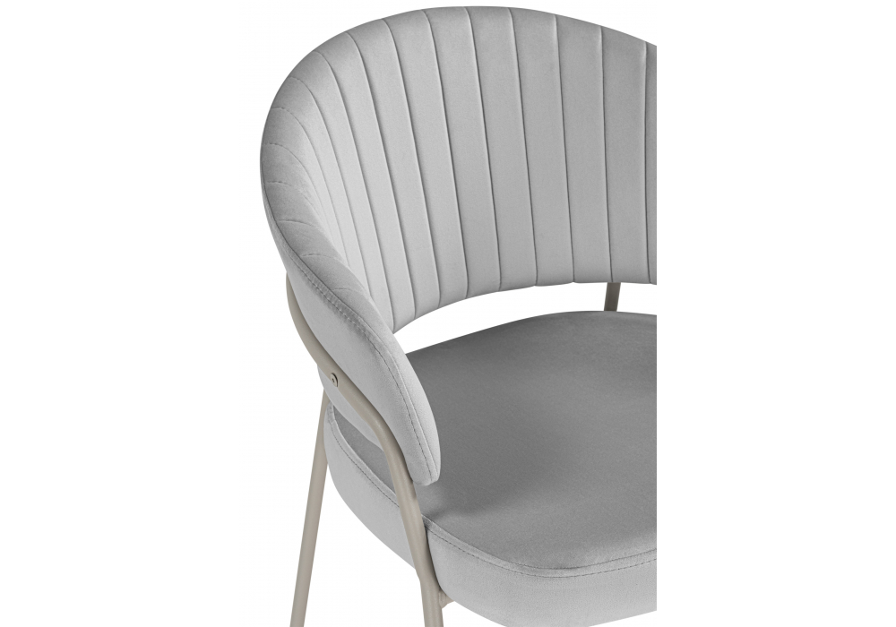 Стул на металлокаркасе Лео светло-серый (H-09) / серый